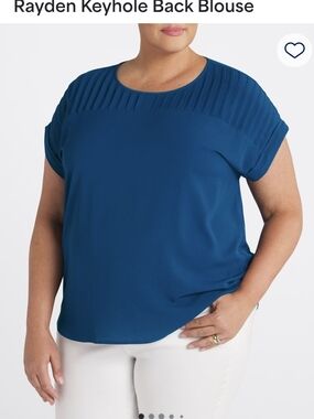 Papermoon Rayden Keyhole Back Blouse - Blue